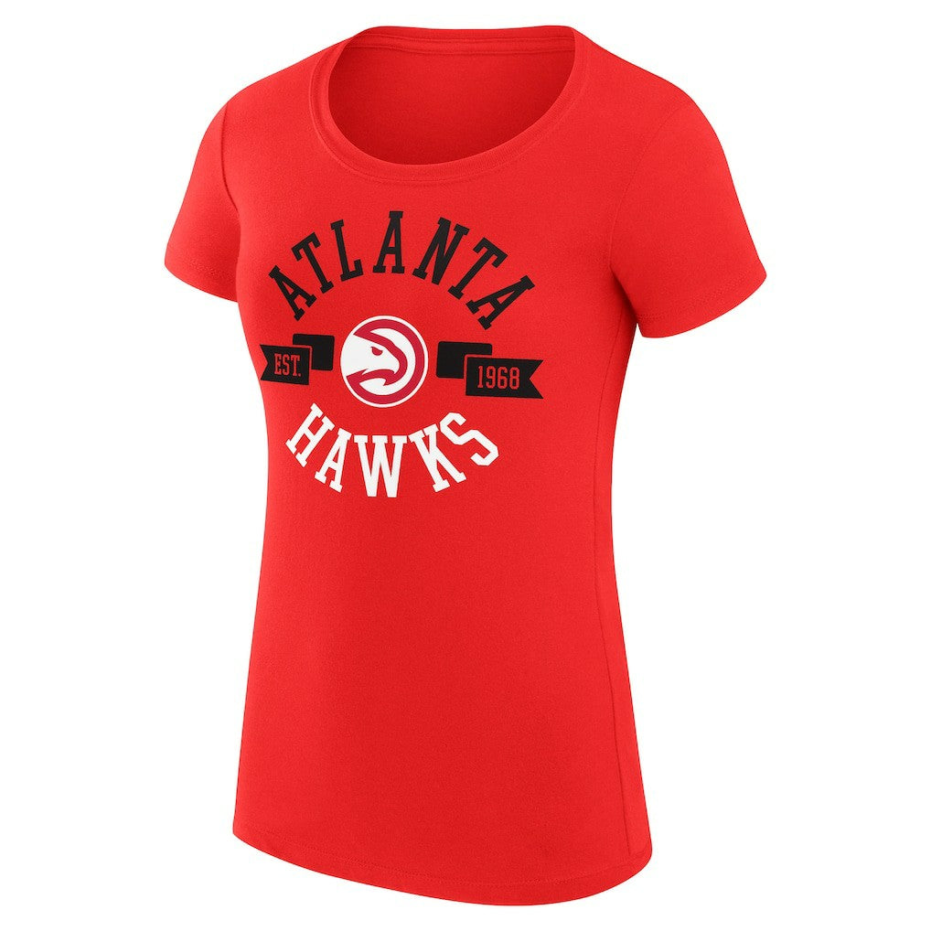 Atlanta Hawks G-III 4Her by Carl Banks Women's Super-Slim Fit Lightweight Large City Logo T-Shirt On Sale