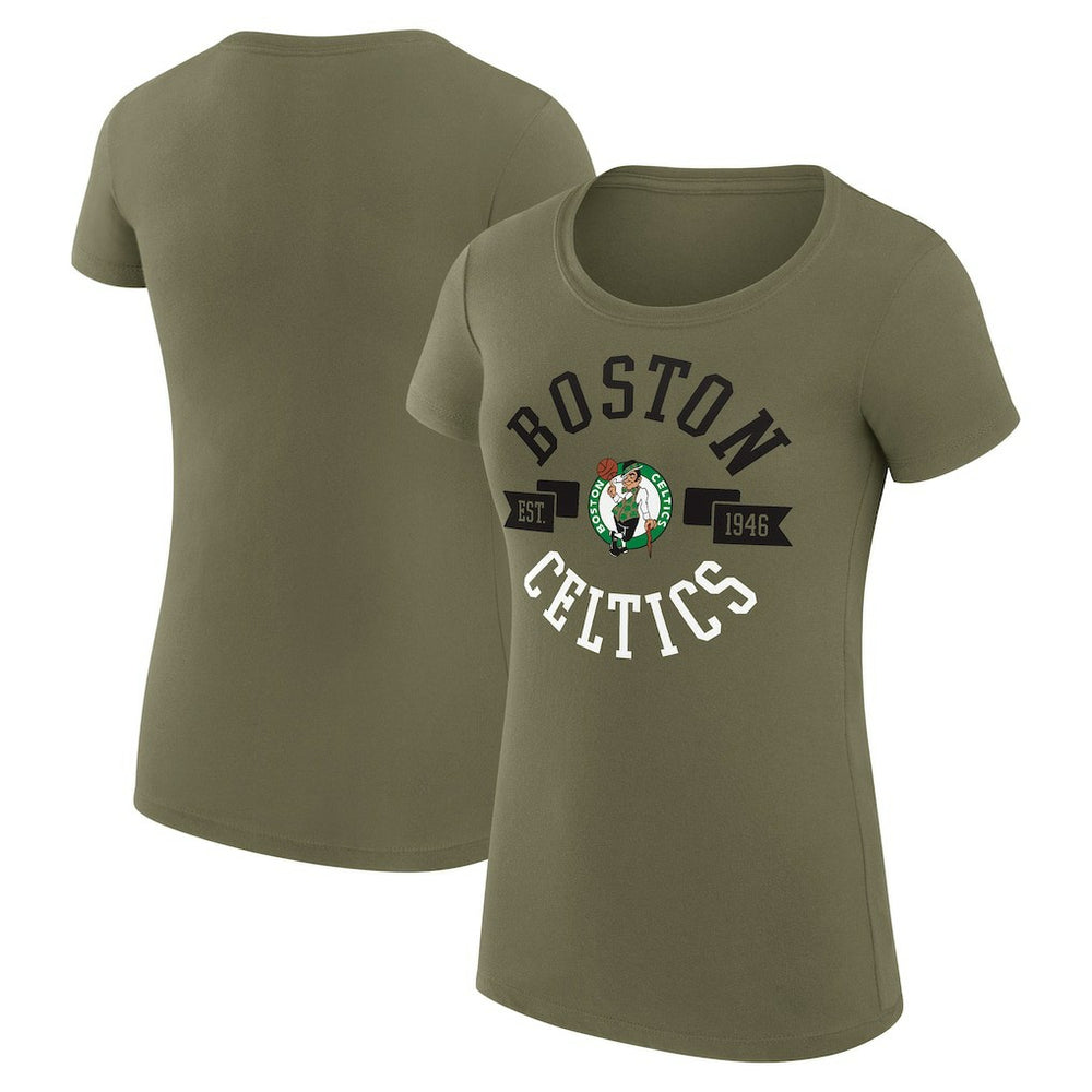 Boston Celtics G-III 4Her by Carl Banks Women's Super-Slim Fit Lightweight Large City Logo T-Shirt On Sale