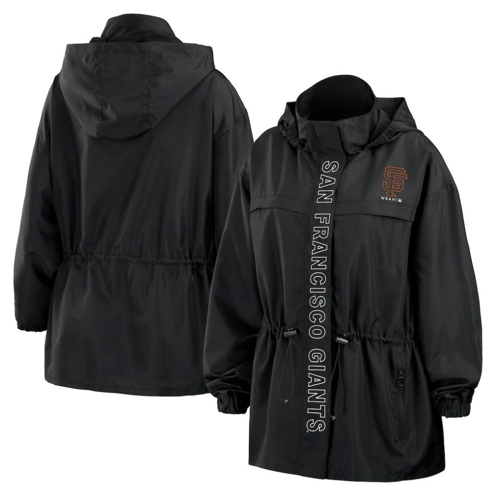 San Francisco Giants WEAR by Erin Andrews Women's Full-Zip Windbreaker Hoodie Jacket | MLB Discount