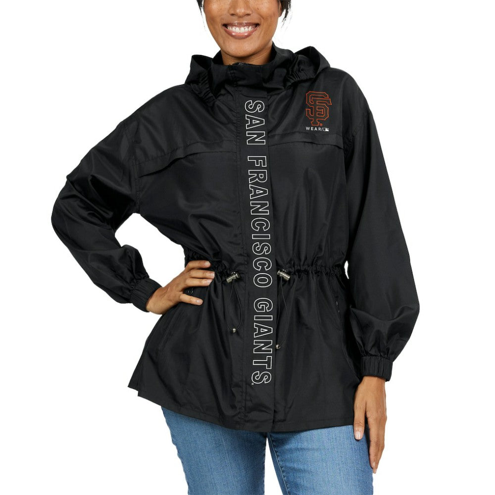 San Francisco Giants WEAR by Erin Andrews Women's Full-Zip Windbreaker Hoodie Jacket | MLB Discount