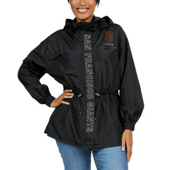San Francisco Giants WEAR by Erin Andrews Women's Full-Zip Windbreaker Hoodie Jacket | MLB Discount