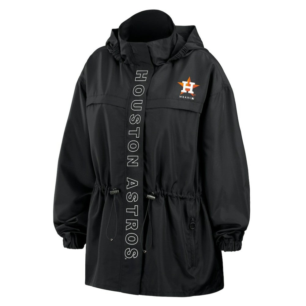 Houston Astros WEAR by Erin Andrews Women's Full-Zip Windbreaker Hoodie Jacket | MLB Shop