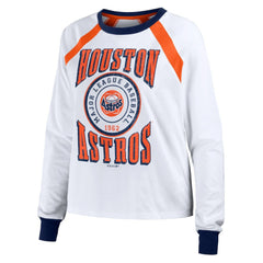 Houston Astros WEAR by Erin Andrews Women's Raglan Long Sleeve T-Shirt | MLB On Sale