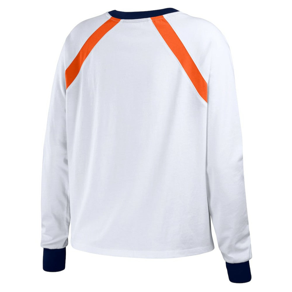 Houston Astros WEAR by Erin Andrews Women's Raglan Long Sleeve T-Shirt | MLB On Sale