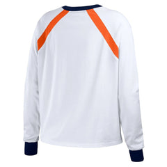 Houston Astros WEAR by Erin Andrews Women's Raglan Long Sleeve T-Shirt | MLB On Sale