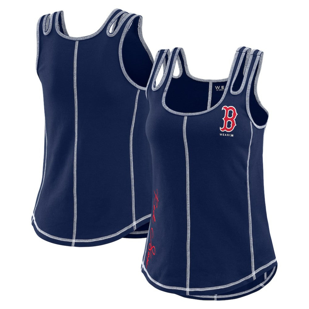 Boston Red Sox WEAR by Erin Andrews Women's Contrast Stitch Tank Top | MLB Shop