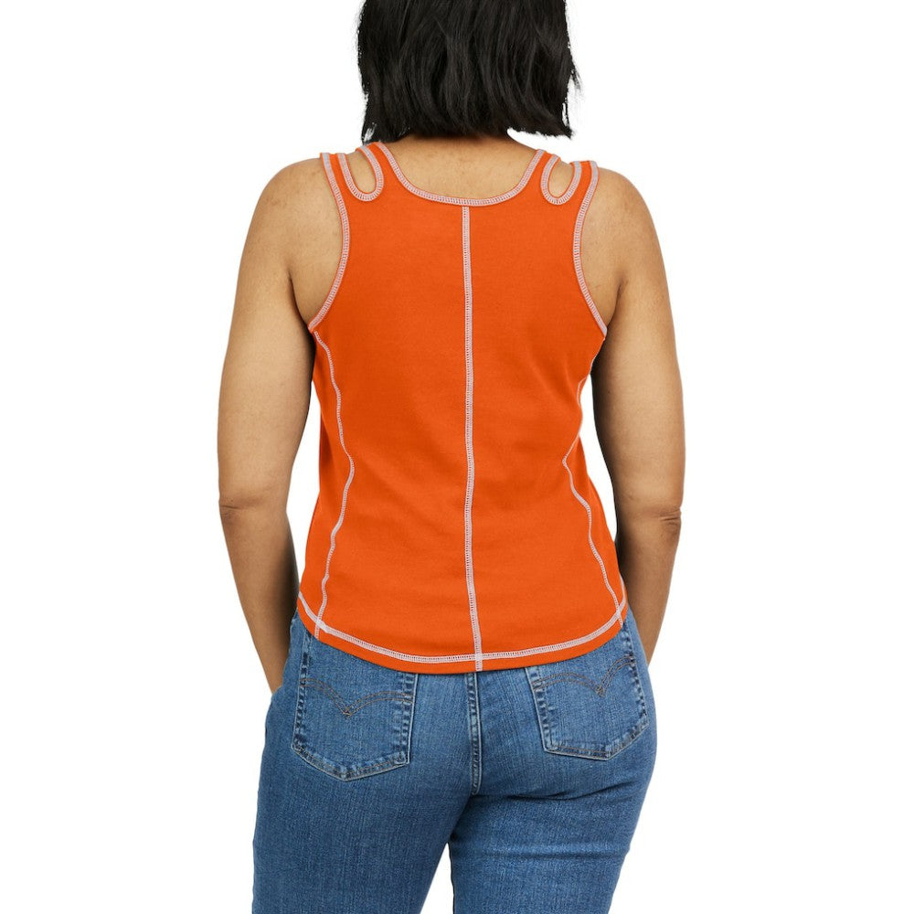 San Francisco Giants WEAR by Erin Andrews Women's Contrast Stitch Tank Top | MLB Outlet