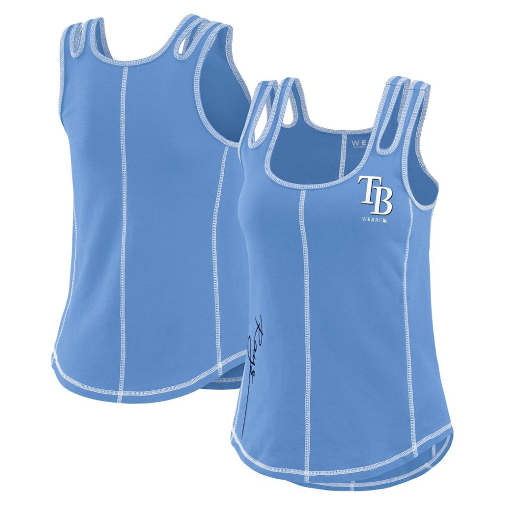 Tampa Bay Rays WEAR by Erin Andrews Women's Contrast Stitch Tank Top | MLB Sale