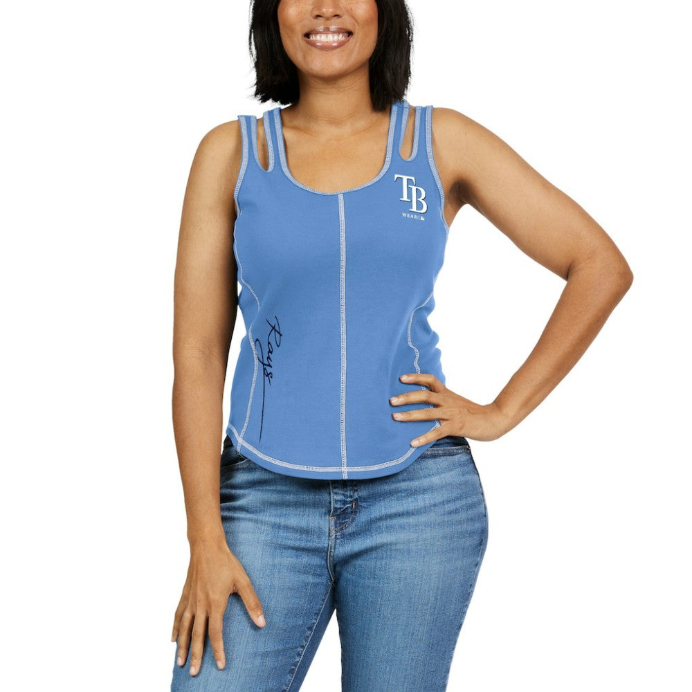 Tampa Bay Rays WEAR by Erin Andrews Women's Contrast Stitch Tank Top | MLB Sale