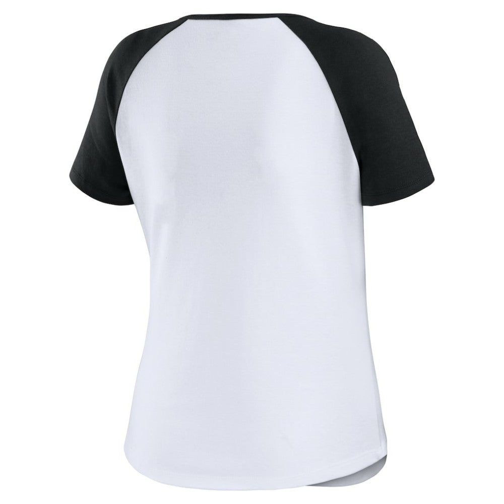 Baltimore Orioles WEAR by Erin Andrews Women's Fitted Henley Raglan T-Shirt | MLB For sale