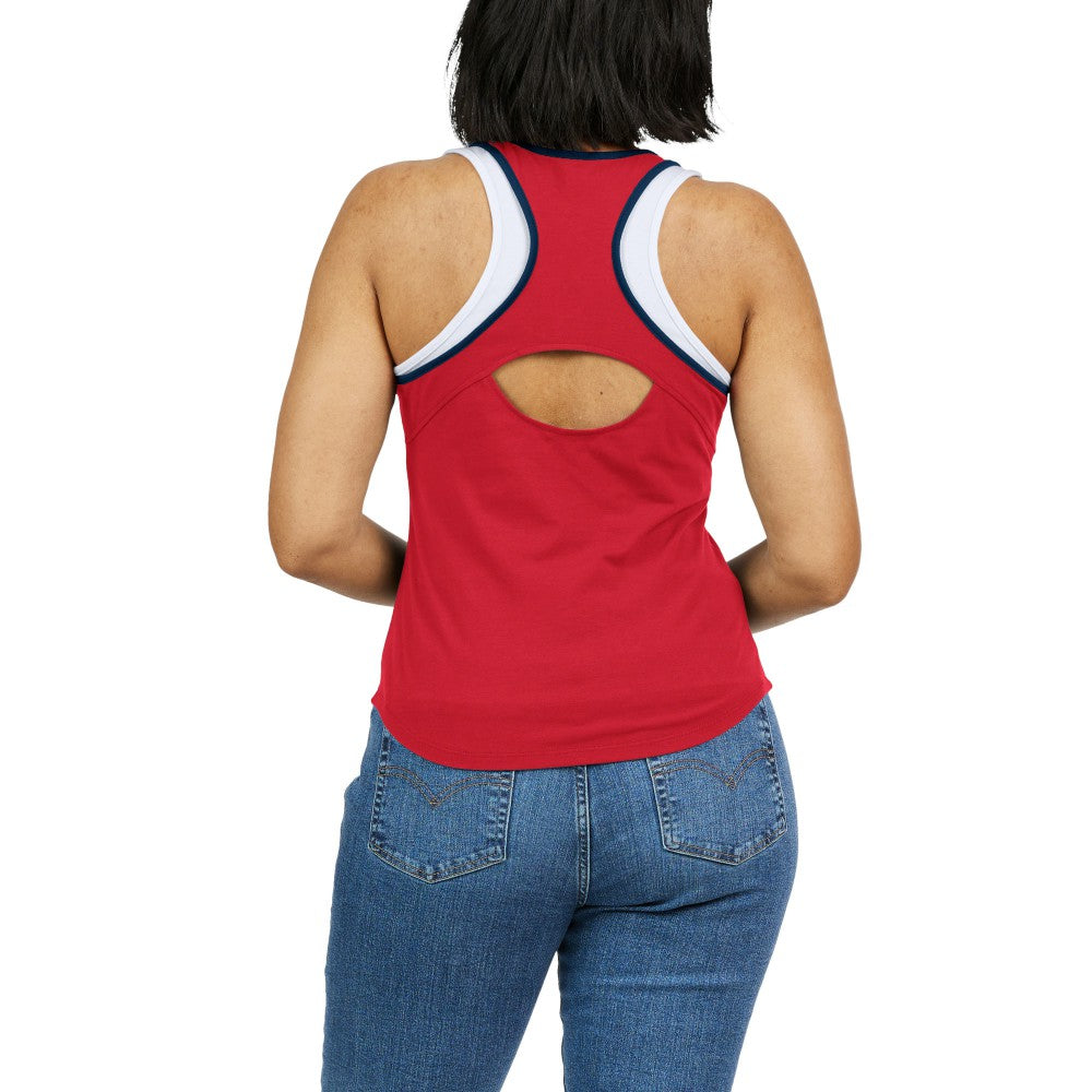 Los Angeles Angels WEAR by Erin Andrews Women's Colorblock Racerback Tank Top | MLB Near me