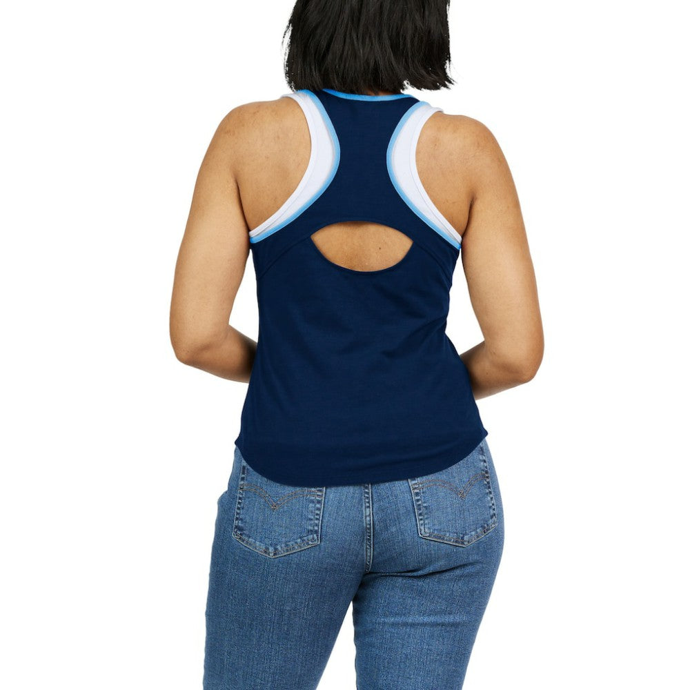Tampa Bay Rays WEAR by Erin Andrews Women's Colorblock Racerback Tank Top | MLB On Sale