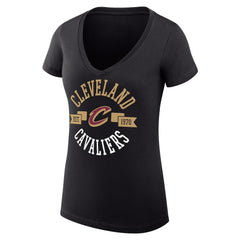 Cleveland Cavaliers G-III 4Her by Carl Banks Women's Super-Slim Fit Lightweight Large City Logo V-Neck T-Shirt sale For Sale