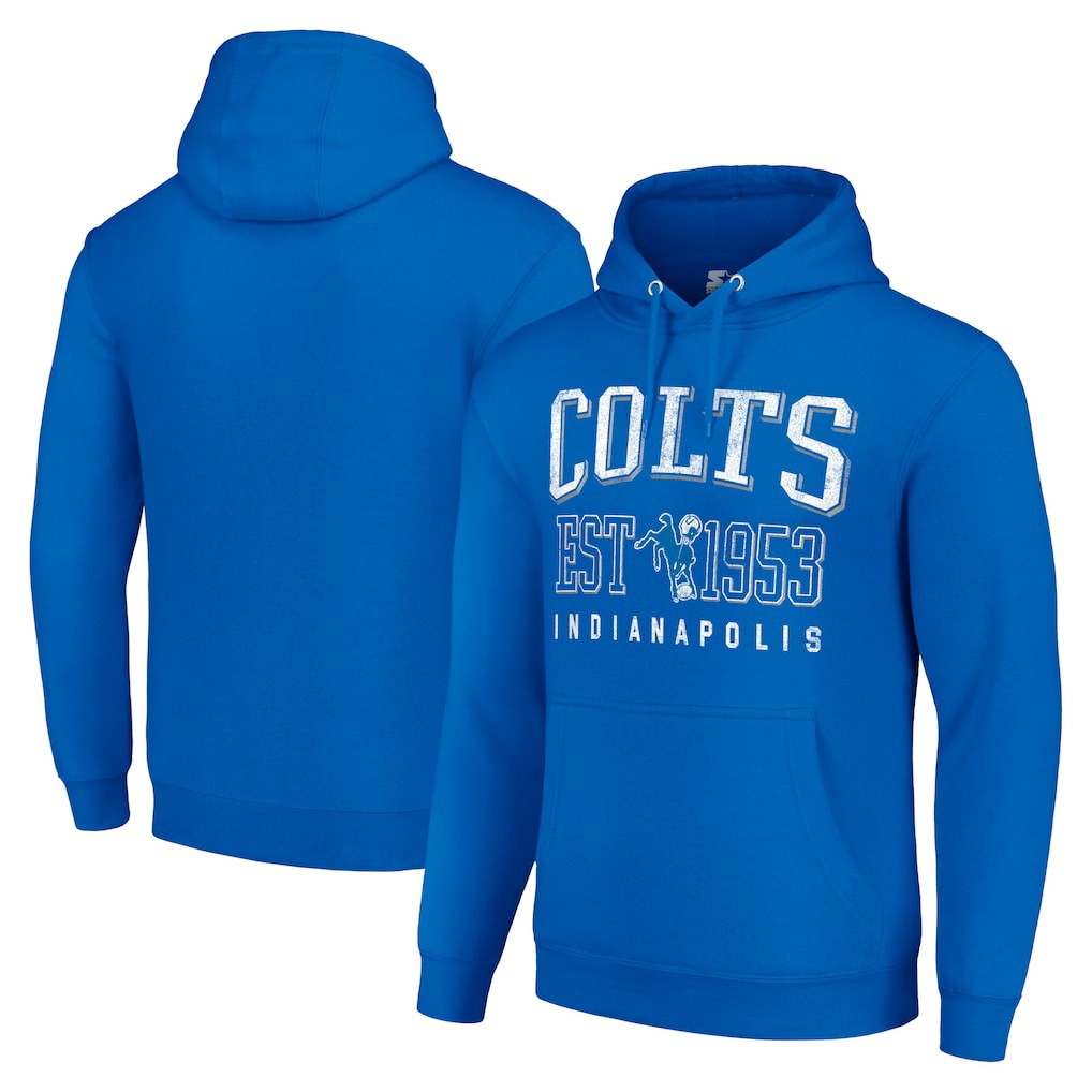 Indianapolis Colts  Starter Unisex Throwback Logo Pullover Hoodie