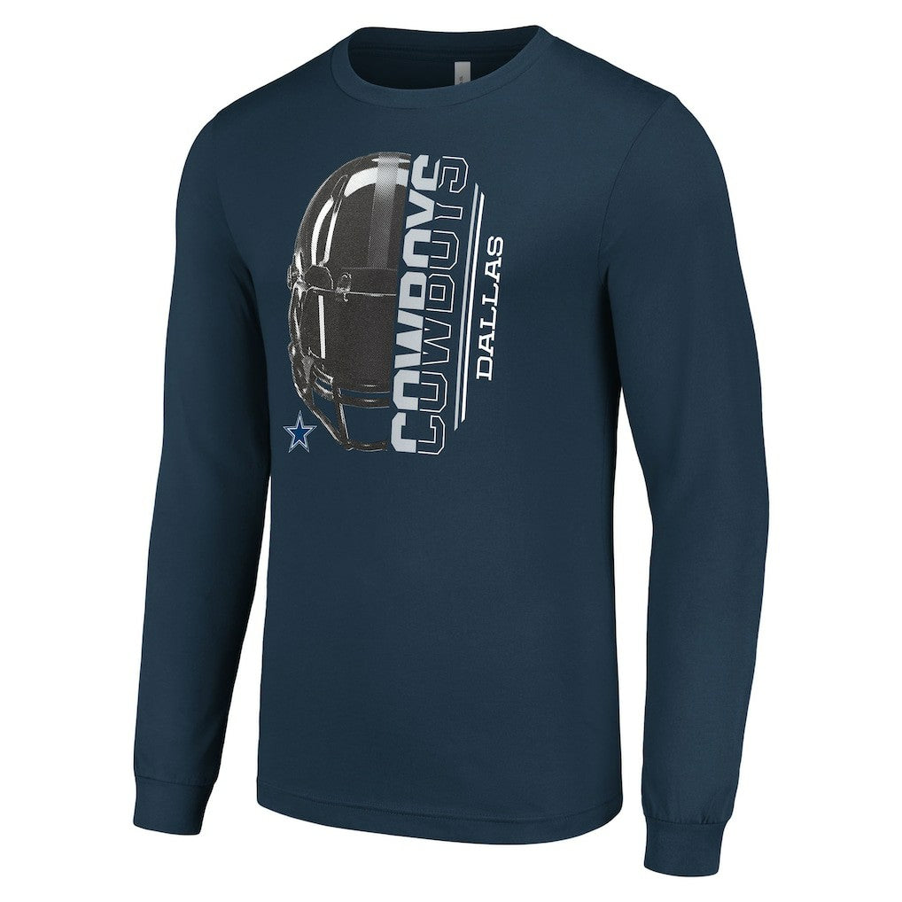 Dallas Cowboys  Starter Half Helmet Logo Long Sleeve T-Shirt