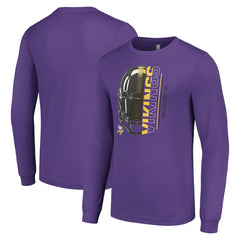 Minnesota Vikings  Starter Half Helmet Logo Long Sleeve T-Shirt