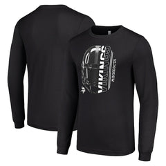 Minnesota Vikings  Starter Half Helmet Logo Long Sleeve T-Shirt