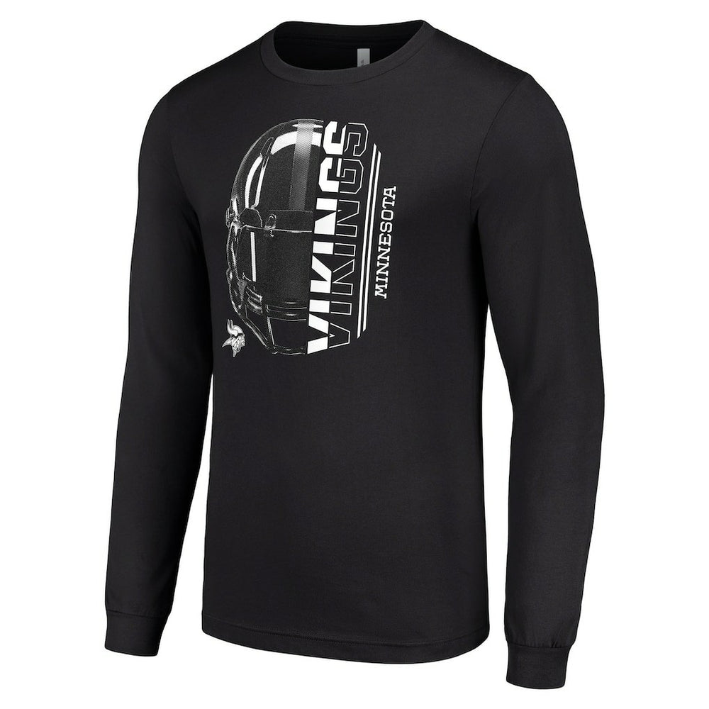Minnesota Vikings  Starter Half Helmet Logo Long Sleeve T-Shirt