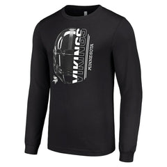 Minnesota Vikings  Starter Half Helmet Logo Long Sleeve T-Shirt