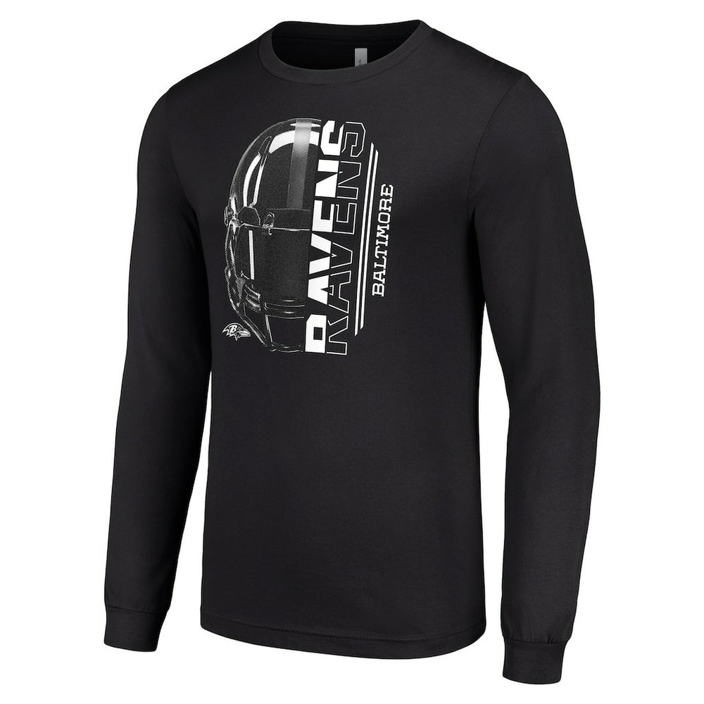 Baltimore Ravens  Starter Half Helmet Logo Long Sleeve T-Shirt