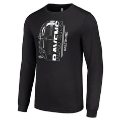 Baltimore Ravens  Starter Half Helmet Logo Long Sleeve T-Shirt