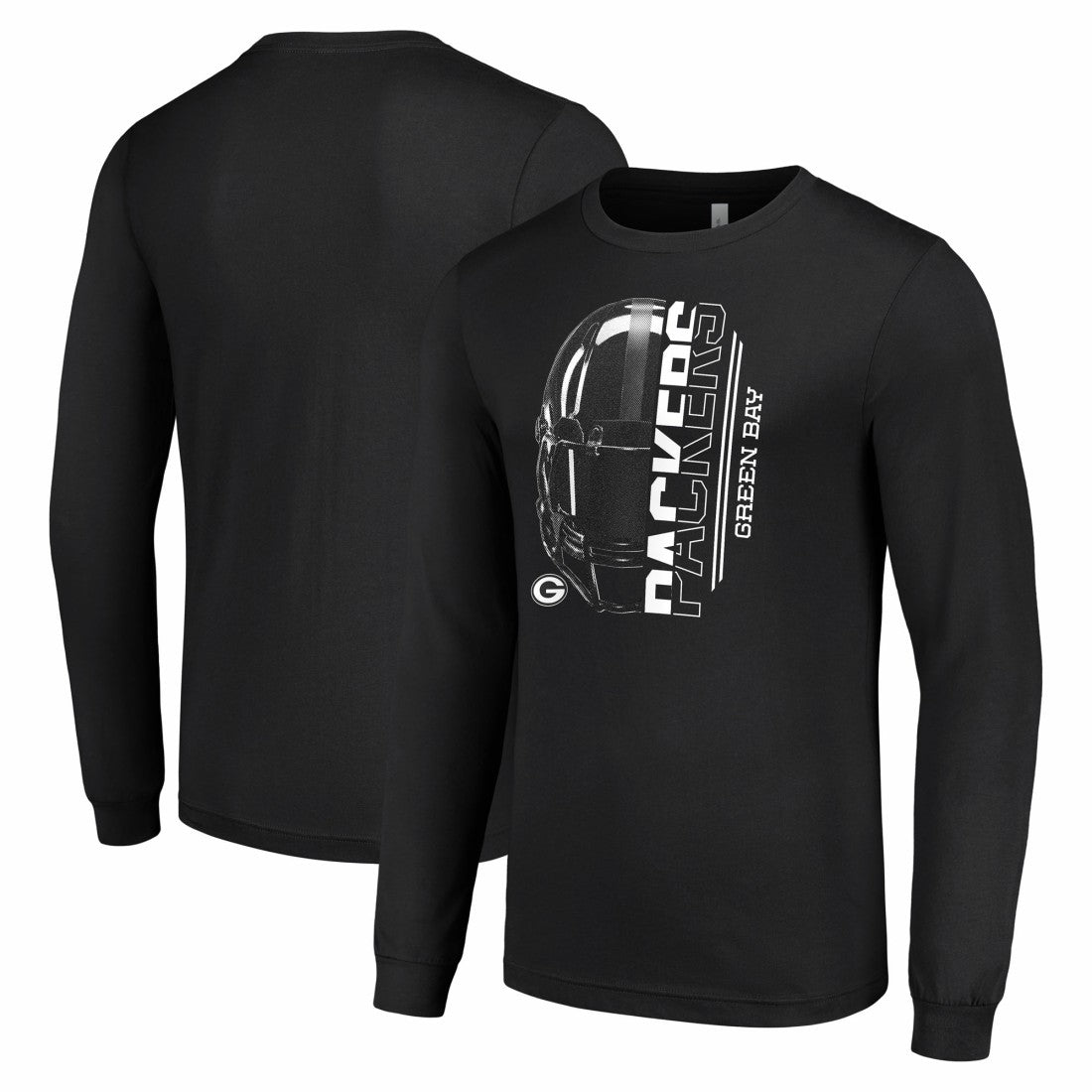 Green Bay Packers  Starter Half Helmet Logo Long Sleeve T-Shirt