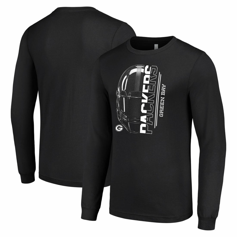 Green Bay Packers  Starter Half Helmet Logo Long Sleeve T-Shirt