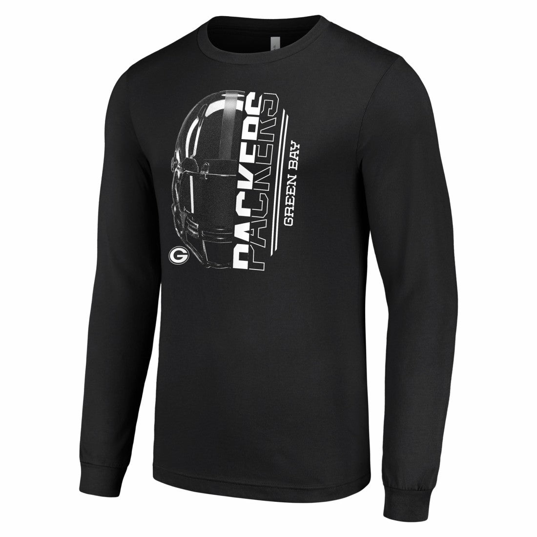 Green Bay Packers  Starter Half Helmet Logo Long Sleeve T-Shirt