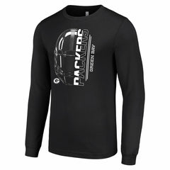 Green Bay Packers  Starter Half Helmet Logo Long Sleeve T-Shirt