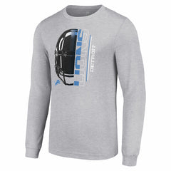 Detroit Lions  Starter Half Helmet Logo Long Sleeve Heathered T-Shirt