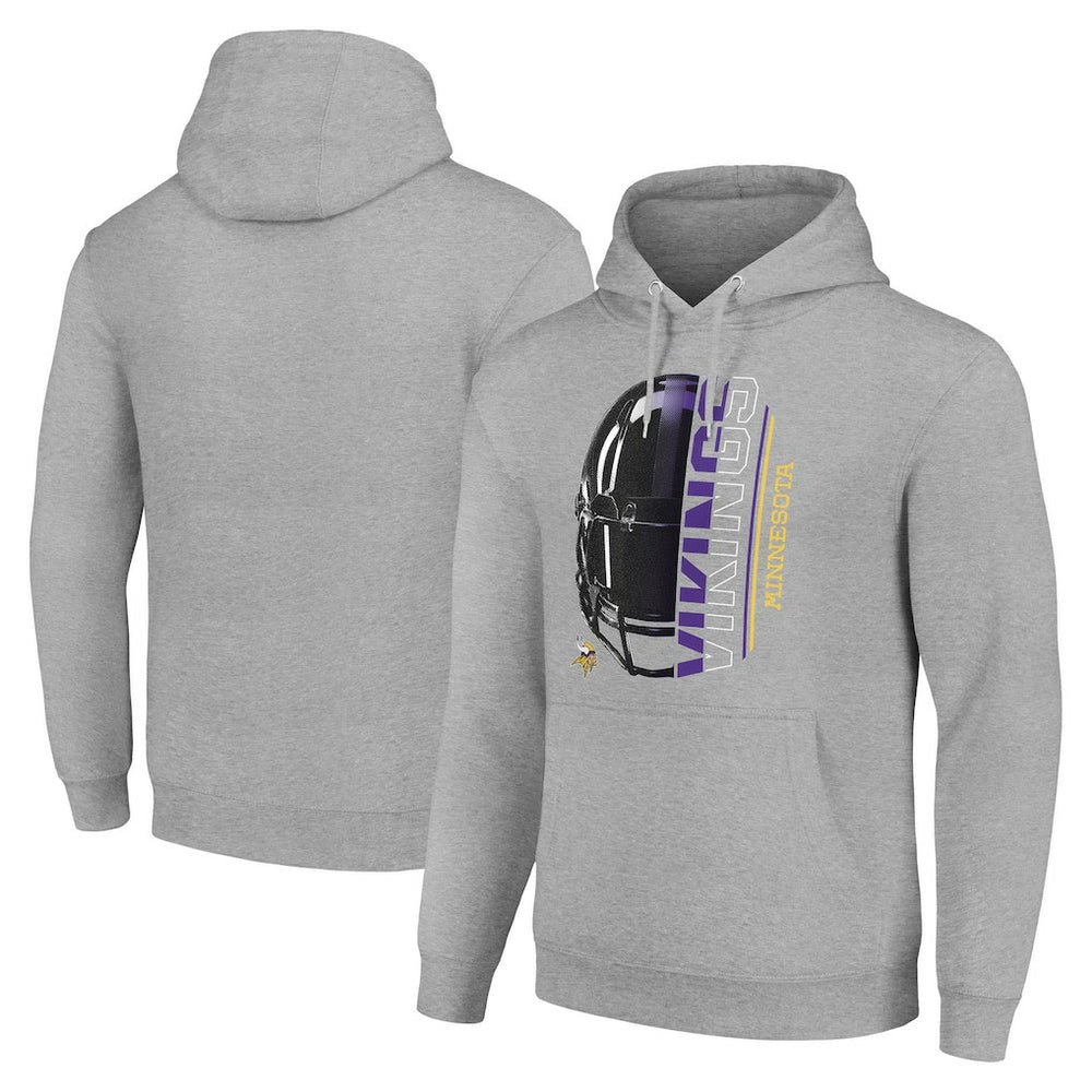 Minnesota Vikings  Starter Unisex Half Helmet Logo Pullover Hoodie