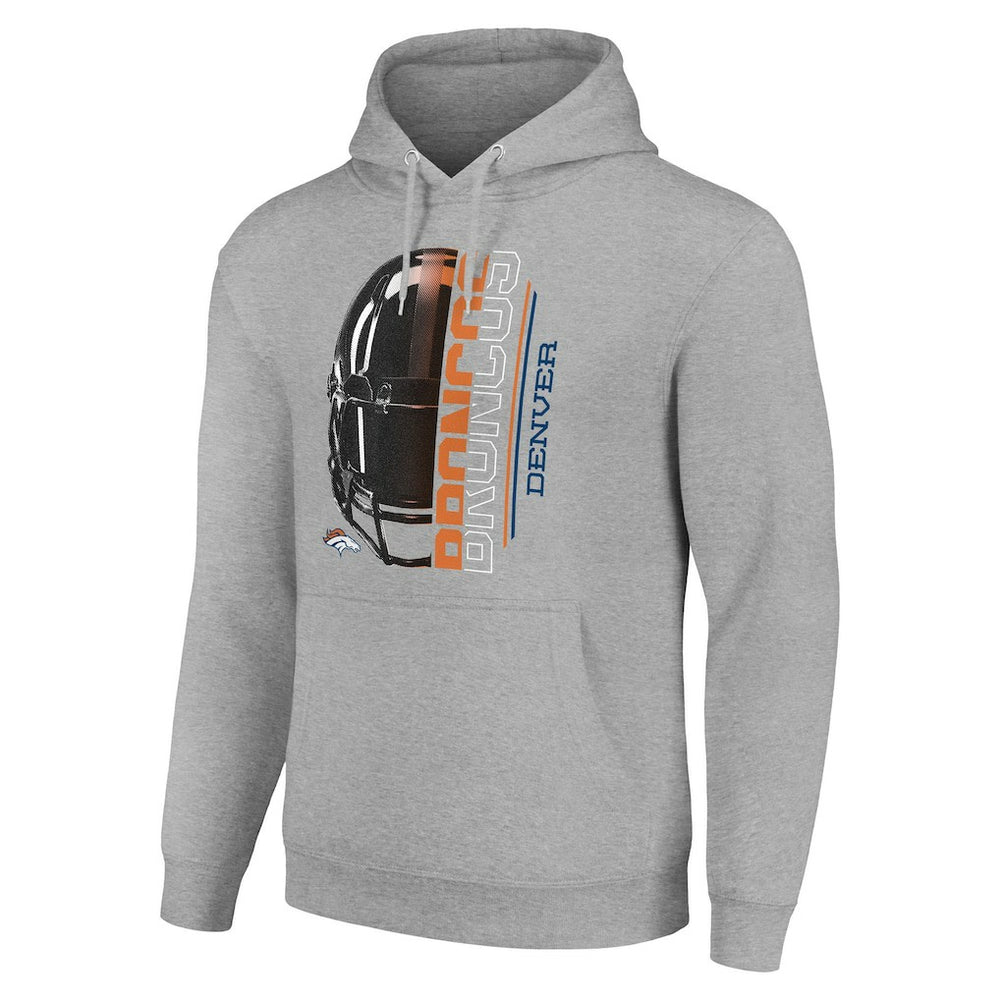 Denver Broncos  Starter Unisex Half Helmet Logo Pullover Hoodie