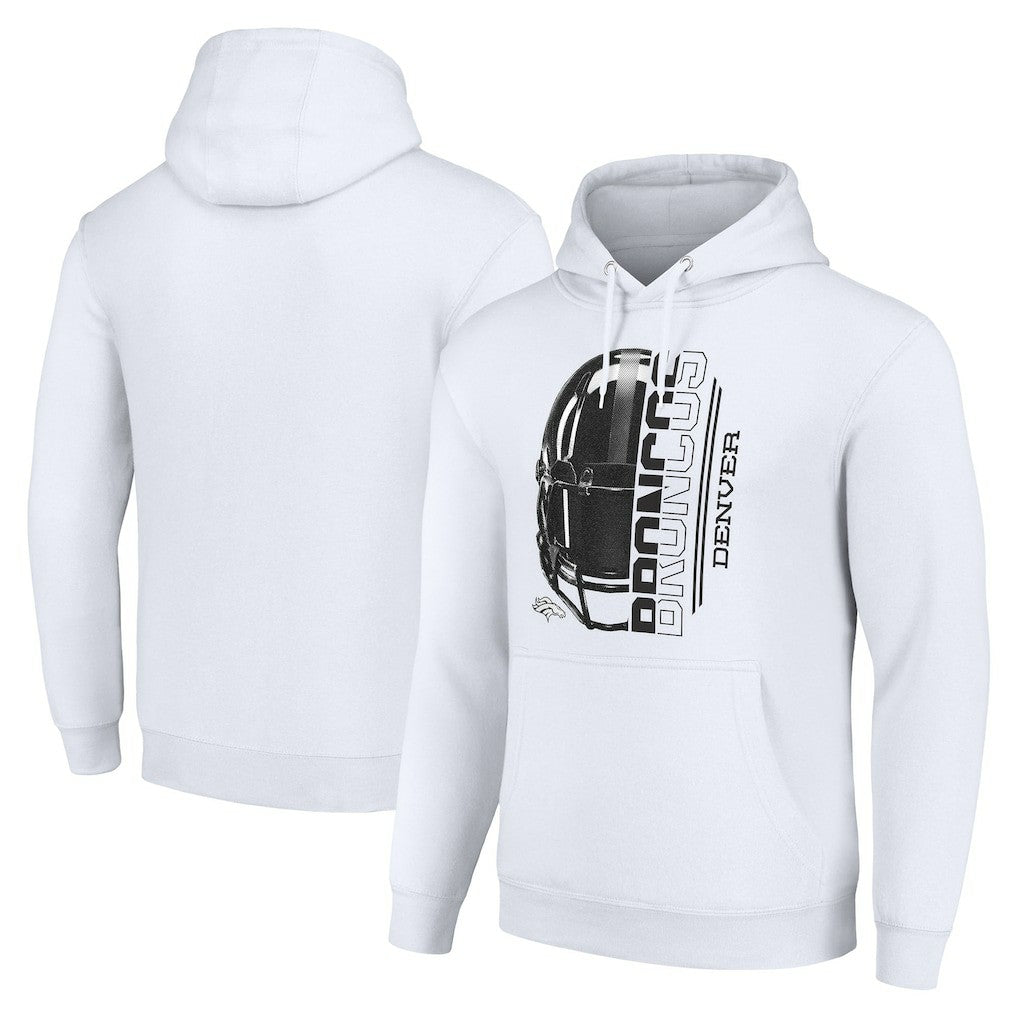 Denver Broncos  Starter Unisex Half Helmet Logo Pullover Hoodie