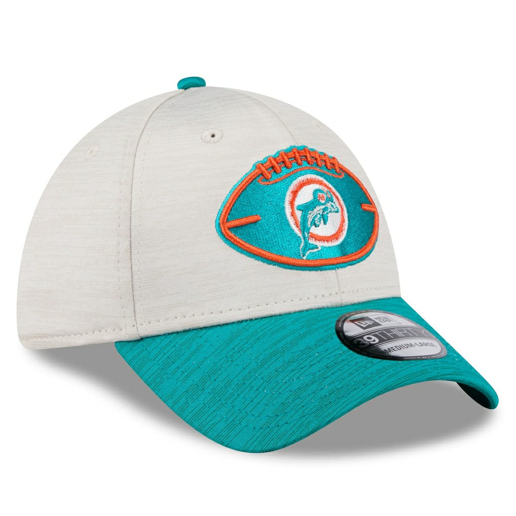 Miami Dolphins New Era 2024 Sideline Historic 39THIRTY Flex Hat