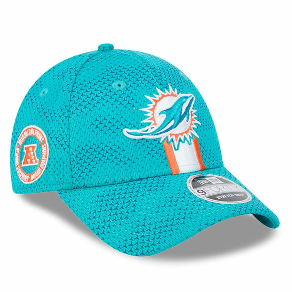 Miami Dolphins New Era 2024 Sideline 9FORTY Stretch-Snap Hat