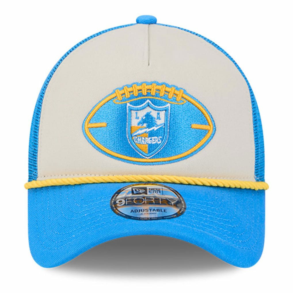 Los Angeles Chargers New Era 2024 Sideline Historic 9FORTY A-Frame Trucker Adjustable Hat