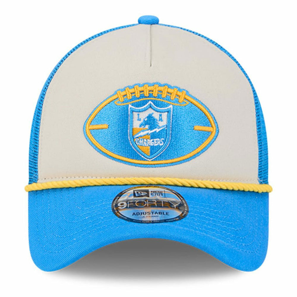 Los Angeles Chargers New Era 2024 Sideline Historic 9FORTY A-Frame Trucker Adjustable Hat