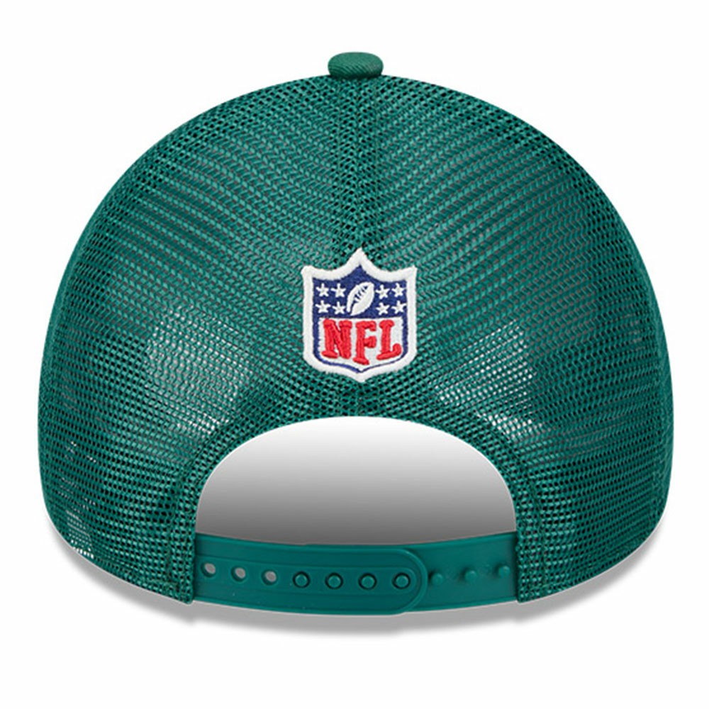 New York Jets New Era 2024 Sideline Historic 9FORTY A-Frame Trucker Adjustable Hat