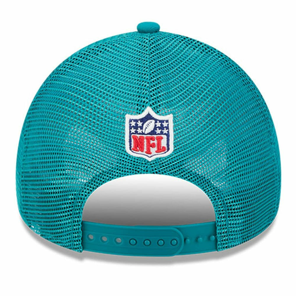 Miami Dolphins New Era 2024 Sideline Historic 9FORTY A-Frame Trucker Adjustable Hat