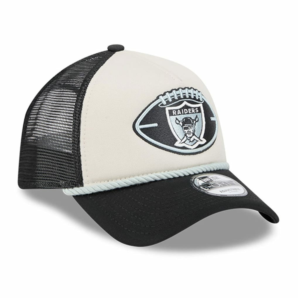 Las Vegas Raiders New Era 2024 Sideline Historic 9FORTY A-Frame Trucker Adjustable Hat