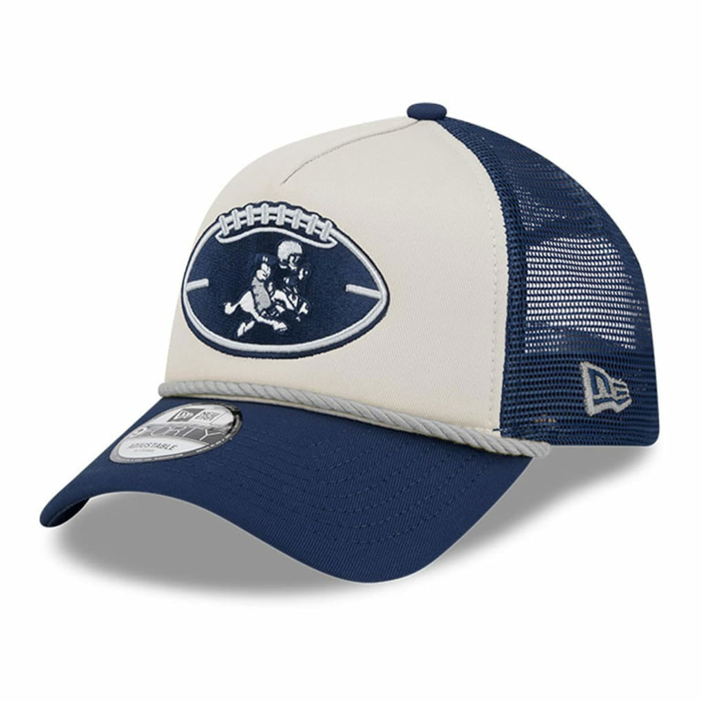 Dallas Cowboys New Era Youth 2024 Sideline Historic 9FORTY A-Frame Trucker Adjustable Hat