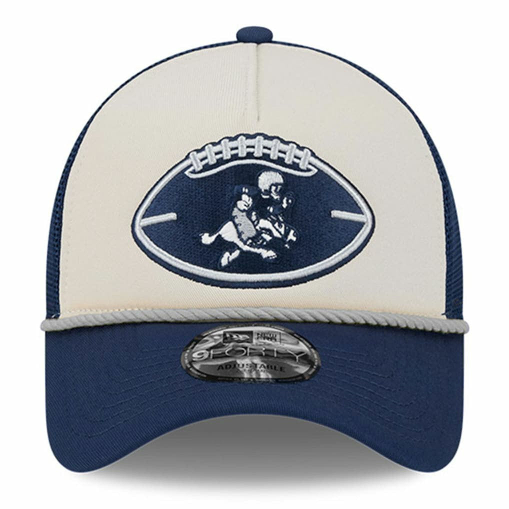 Dallas Cowboys New Era Youth 2024 Sideline Historic 9FORTY A-Frame Trucker Adjustable Hat