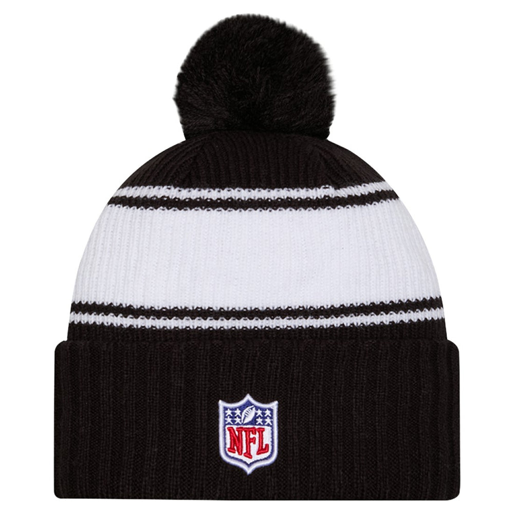 New York Jets New Era 2024 Sideline Cuffed Knit Hat with Pom