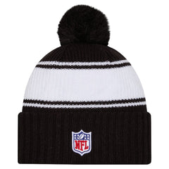 New York Jets New Era 2024 Sideline Cuffed Knit Hat with Pom