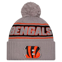 Cincinnati Bengals New Era 2024 Sideline Sport Cuffed Knit Hat with Pom