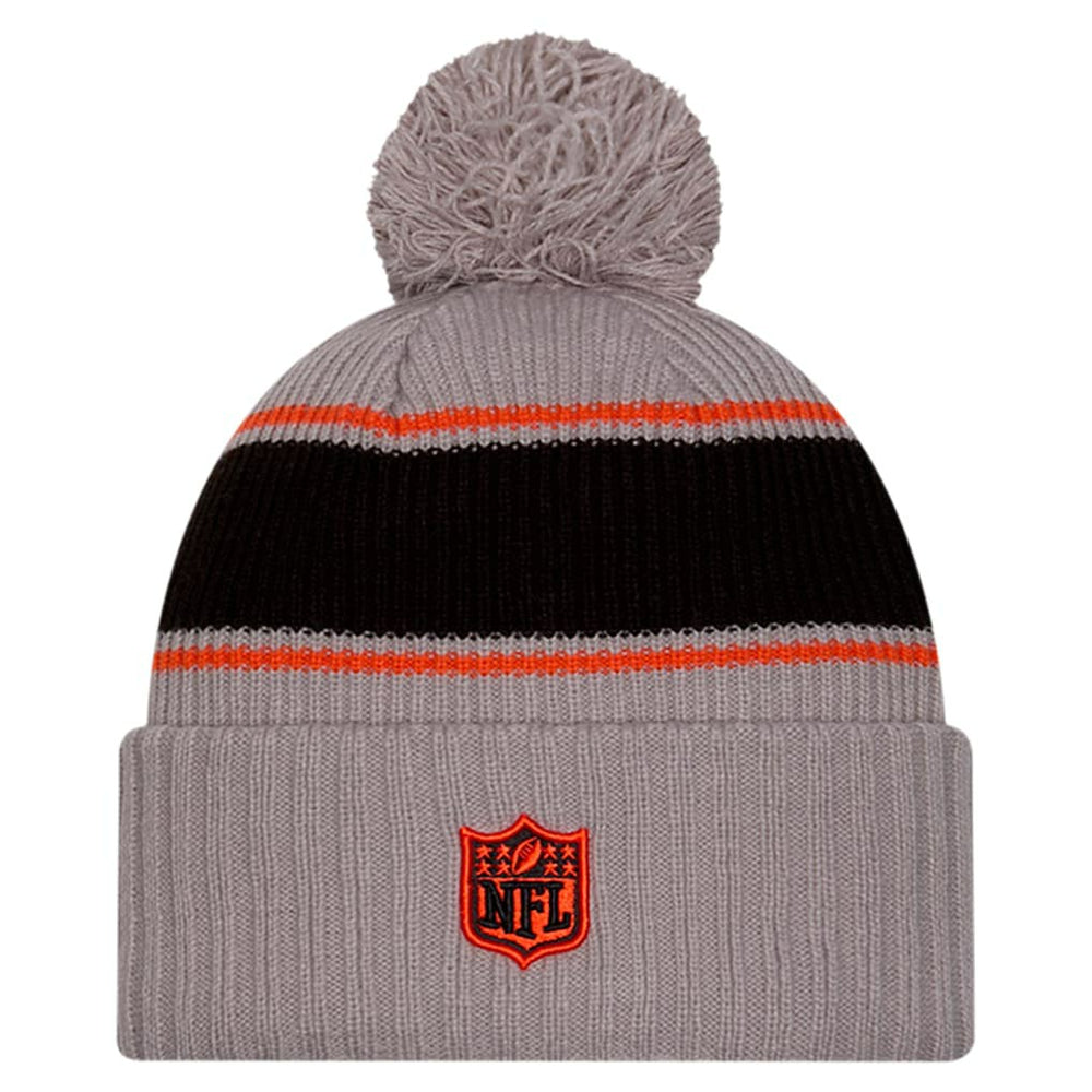 Cincinnati Bengals New Era 2024 Sideline Sport Cuffed Knit Hat with Pom
