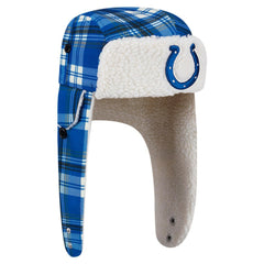 Indianapolis Colts New Era Sideline Plaid Sherpa Trapper Hat