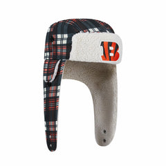 Cincinnati Bengals New Era Sideline Plaid Sherpa Trapper Hat