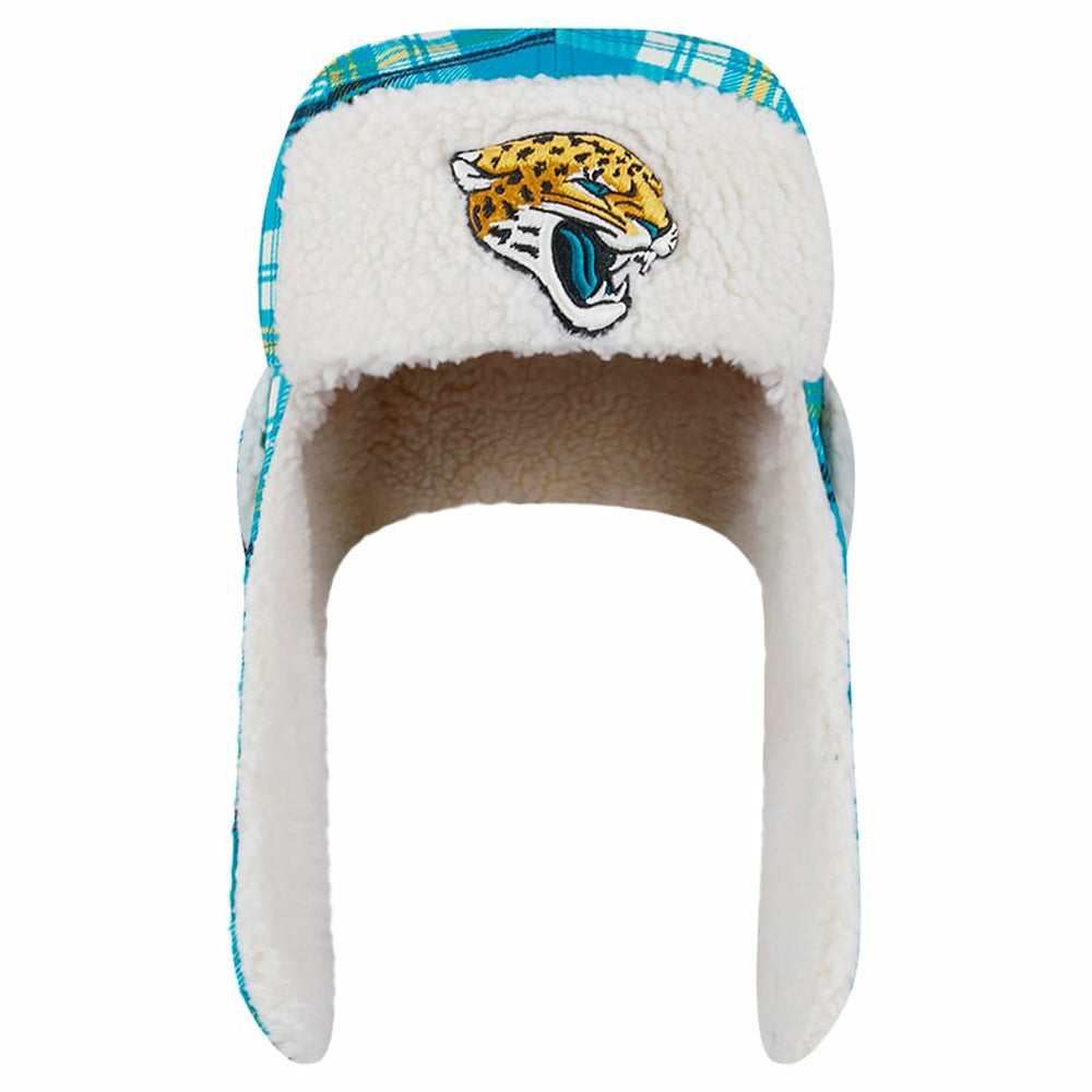 Jacksonville Jaguars New Era Sideline Plaid Sherpa Trapper Hat