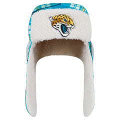 Jacksonville Jaguars New Era Sideline Plaid Sherpa Trapper Hat